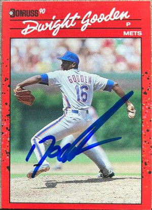 Dwight Gooden Signed 1990 Donruss Baseball Card - New York Mets
