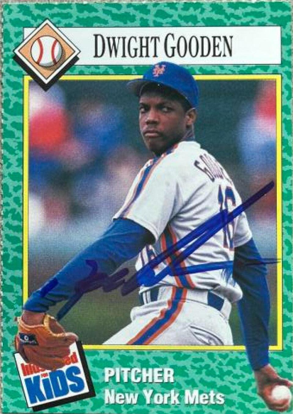 Dwight Gooden Signed 1990 Sports Illustrated for Kids Baseball Card - New York Mets - PastPros
