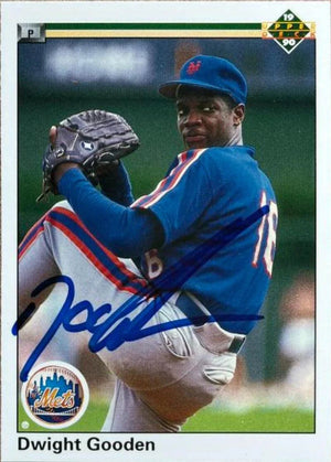 Dwight Gooden Signed 1990 Upper Deck Baseball Card - New York Mets #114