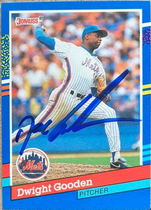 Dwight Gooden Signed 1991 Donruss Baseball Card - New York Mets