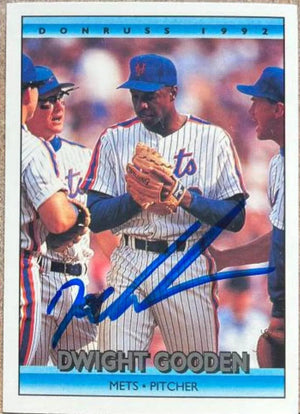 Dwight Gooden Signed 1992 Donruss Baseball Card - New York Mets