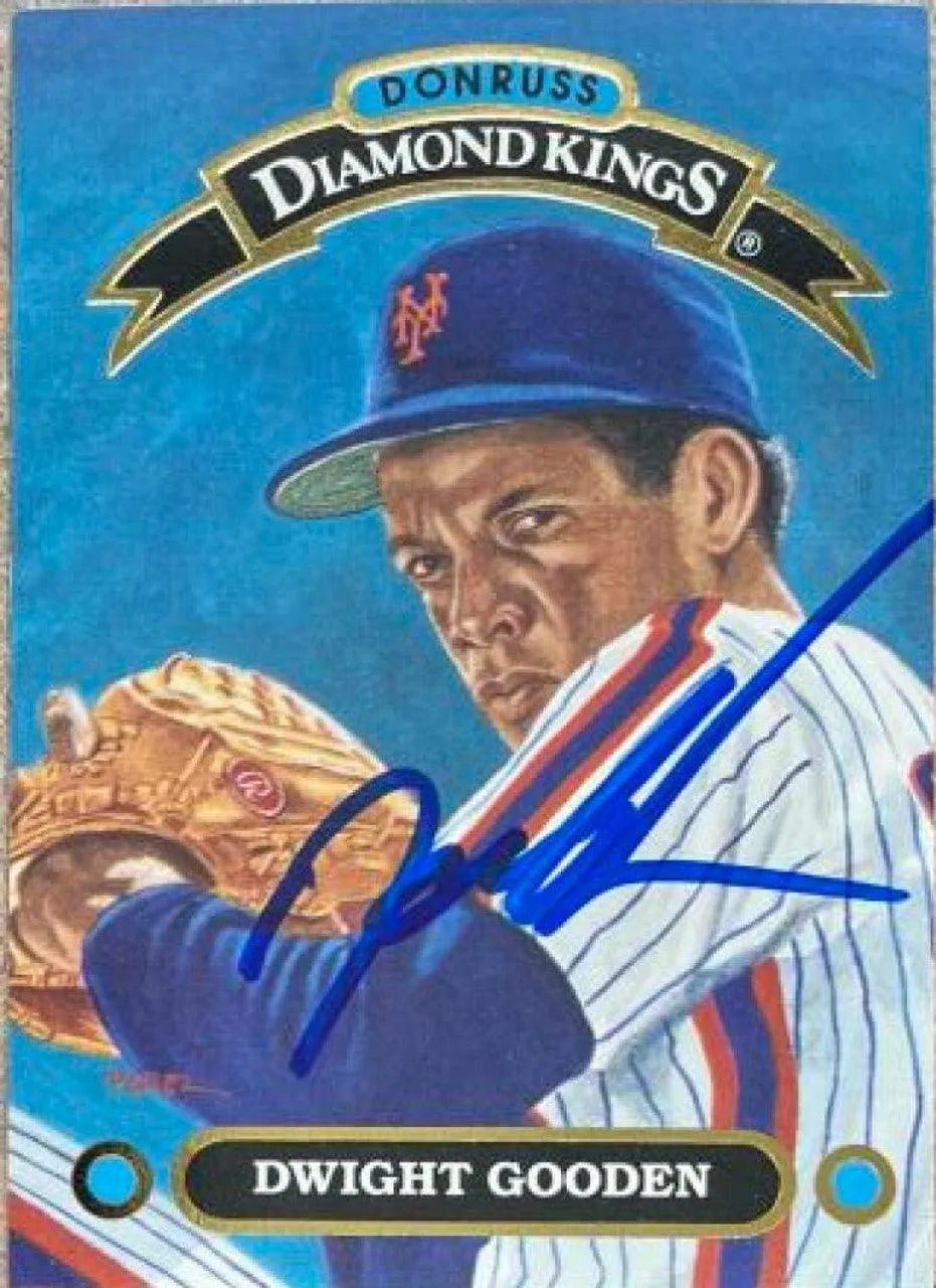 Dwight Gooden Signed 1992 Donruss Diamond Kings Baseball Card - New York Mets