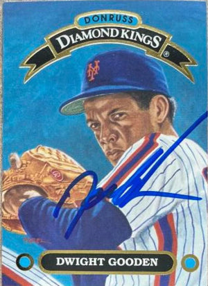 Dwight Gooden Signed 1992 Donruss Diamond Kings Baseball Card - New York Mets