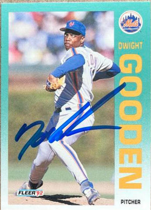 Dwight Gooden Signed 1992 Fleer Baseball Card - New York Mets - PastPros