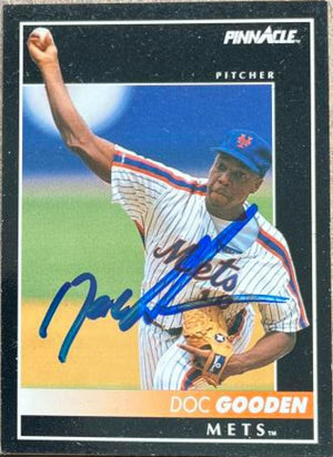 Dwight Gooden Signed 1992 Pinnacle Baseball Card - New York Mets - PastPros