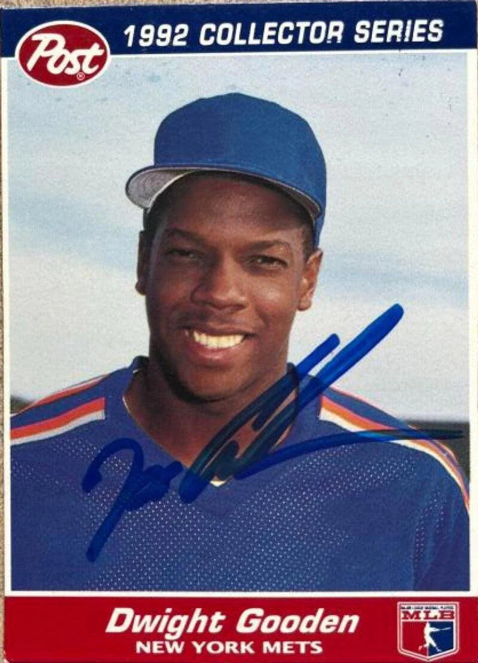 Dwight Gooden Signed 1992 Post Cereal Baseball Card - New York Mets