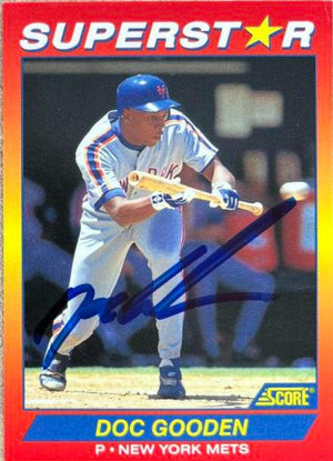 Dwight Gooden Signed 1992 Score 100 Superstars Baseball Card - New York Mets - PastPros