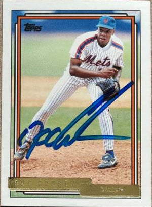 Dwight Gooden Signed 1992 Topps Gold Winner Baseball Card - New York Mets - PastPros