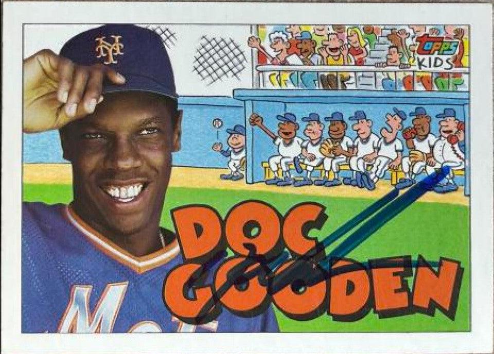 Dwight Gooden Signed 1992 Topps Kids Baseball Card - New York Mets - PastPros