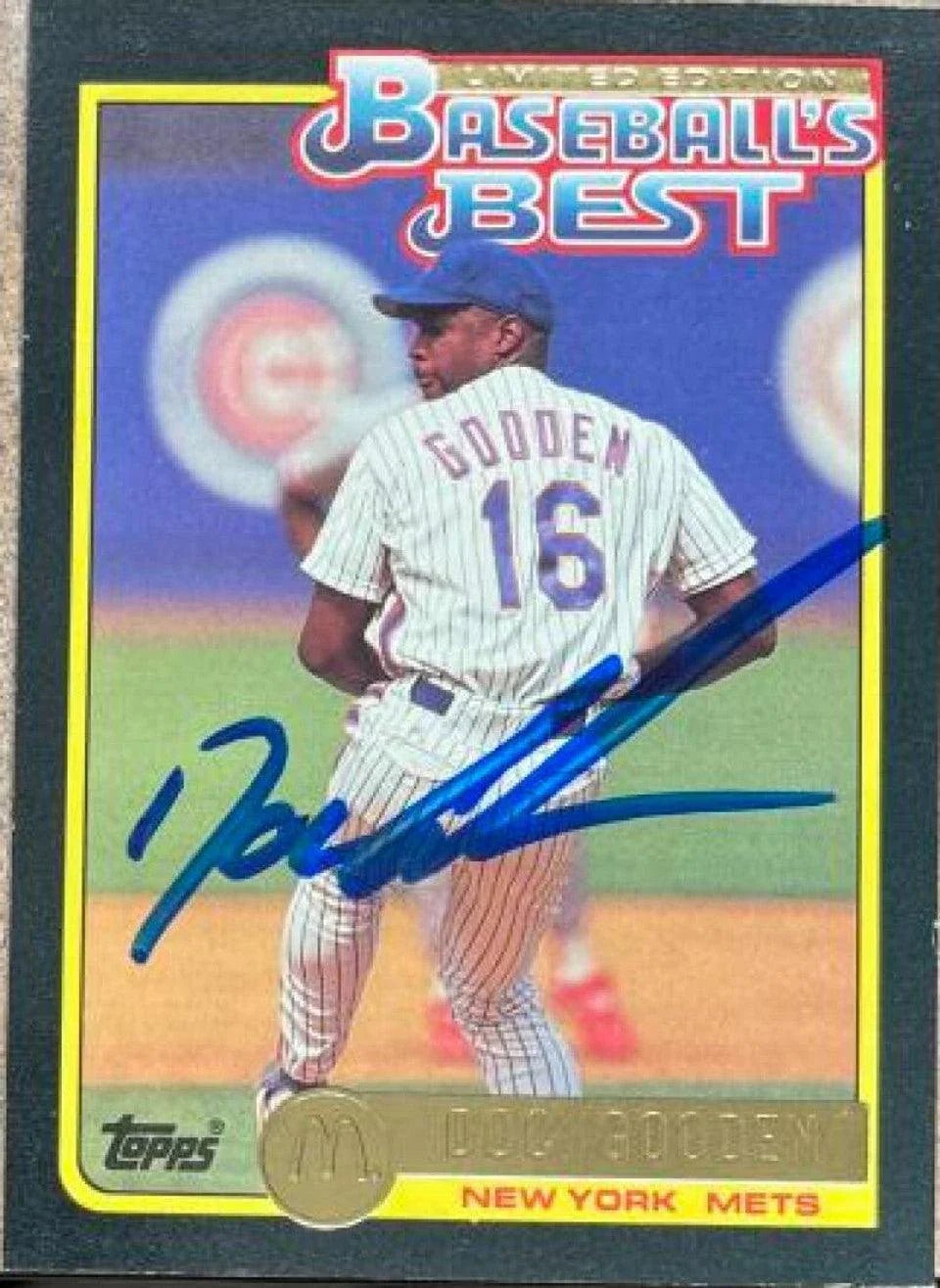 Dwight Gooden Signed 1992 Topps McDonald's Baseball's Best Baseball Card - New York Mets