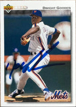 Dwight Gooden Signed 1992 Upper Deck Baseball Card - New York Mets #135
