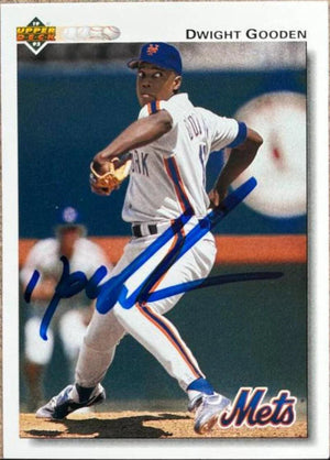 Dwight Gooden Signed 1992 Upper Deck Baseball Card - New York Mets #135