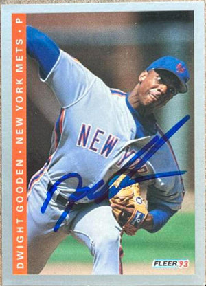 Dwight Gooden Signed 1993 Fleer Baseball Card - New York Mets - PastPros