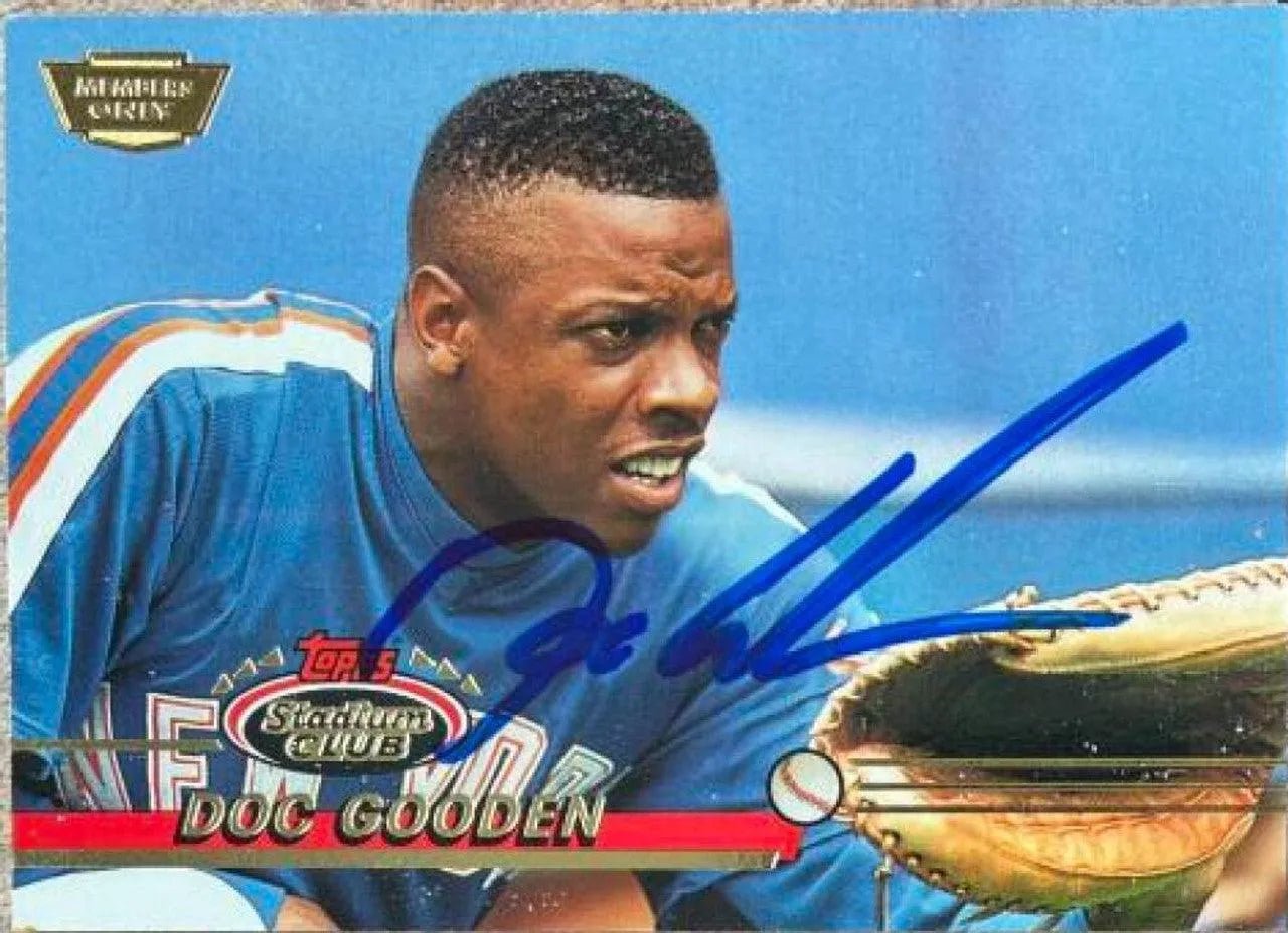 Dwight Gooden Signed 1993 Stadium Club Members Only Baseball Card - New York Mets