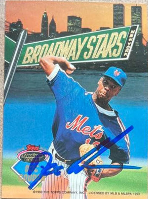 Dwight Gooden Signed 1993 Stadium Club Superstar Duos Baseball Card - New York Mets