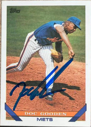 Dwight Gooden Signed 1993 Topps Baseball Card - New York Mets