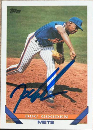Dwight Gooden Signed 1993 Topps Baseball Card - New York Mets - PastPros