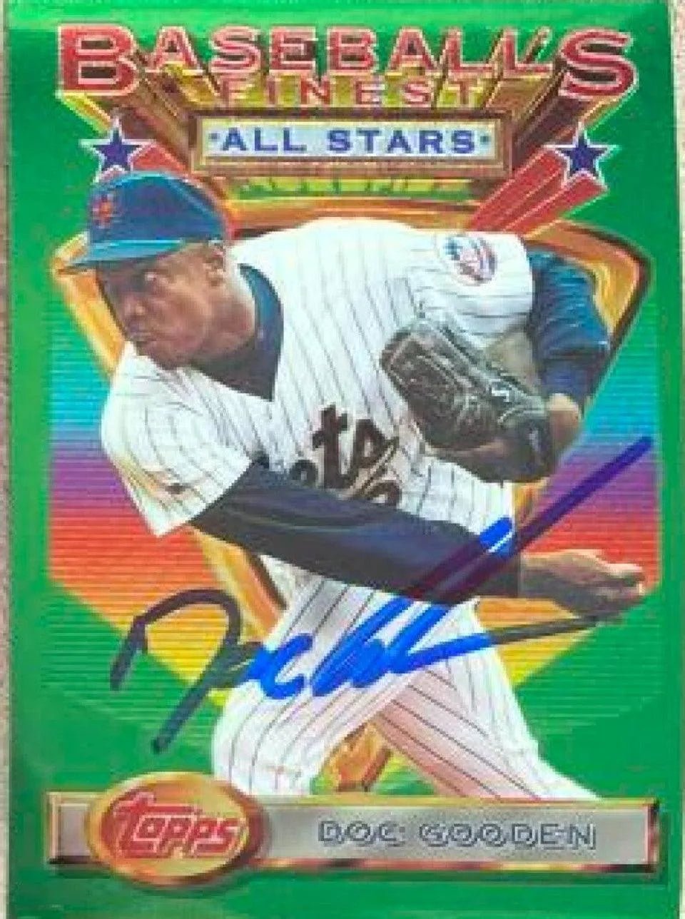 Dwight Gooden Signed 1993 Topps Finest Baseball Card - New York Mets