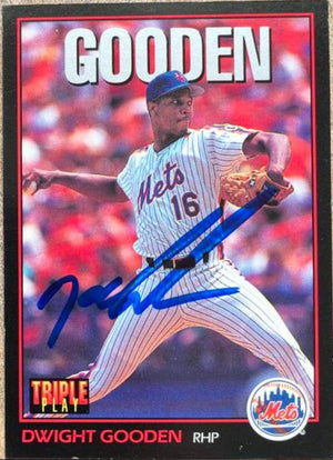 Dwight Gooden Signed 1993 Triple Play Baseball Card - New York Mets - PastPros