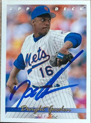 Dwight Gooden Signed 1993 Upper Deck Baseball Card - New York Mets