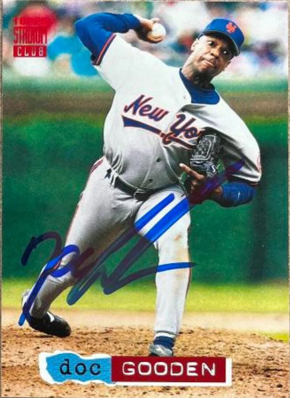 Dwight Gooden Signed 1994 Stadium Club Baseball Card - New York Mets