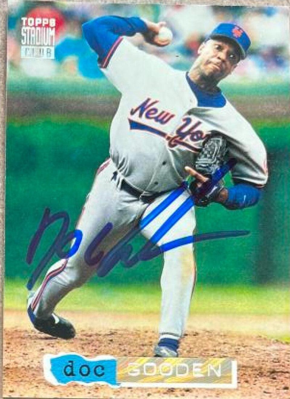 Dwight Gooden Signed 1994 Stadium Club Golden Rainbow Baseball Card - New York Mets - PastPros