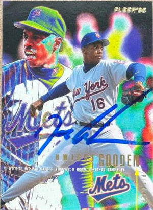 Dwight Gooden Signed 1995 Fleer Baseball Card - New York Mets
