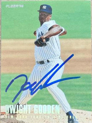 Dwight Gooden Signed 1996 Fleer Update Tiffany Baseball Card - New York Yankees
