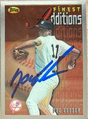 Dwight Gooden Signed 1996 Topps Finest Baseball Card - New York Yankees