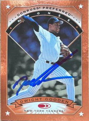 Dwight Gooden Signed 1997 Donruss Preferred Baseball Card - New York Yankees