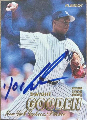 Dwight Gooden Signed 1997 Fleer Baseball Card - New York Yankees - PastPros