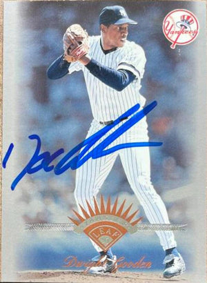 Dwight Gooden Signed 1997 Leaf Baseball Card - New York Yankees - PastPros