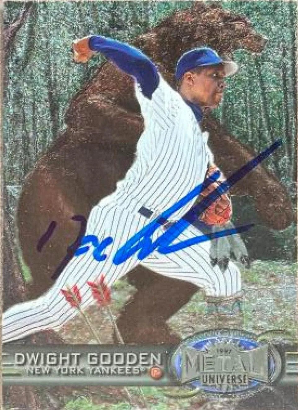 Dwight Gooden Signed 1997 Metal Universe Baseball Card - New York Yankees