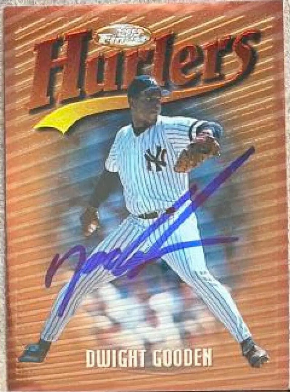Dwight Gooden Signed 1997 Topps Finest Baseball Card - New York Yankees