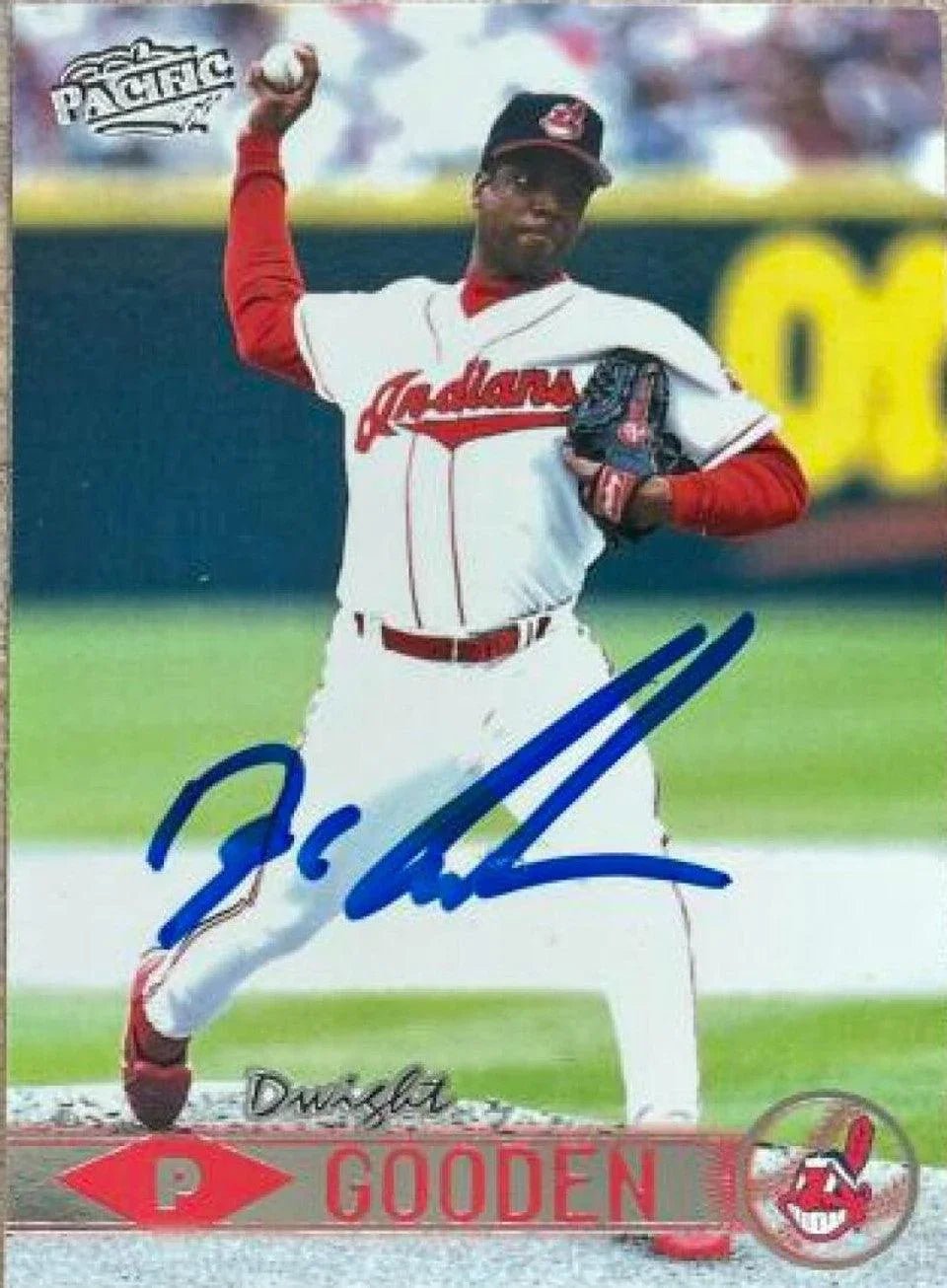 Dwight Gooden Signed 1999 Pacific Baseball Card - Cleveland Indians