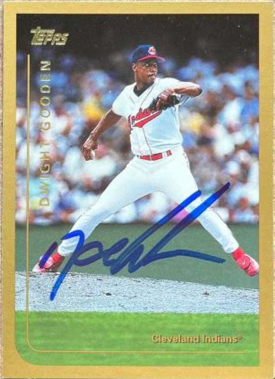 Dwight Gooden Signed 1999 Topps Baseball Card - Cleveland Indians