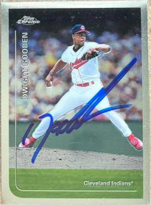 Dwight Gooden Signed 1999 Topps Chrome Baseball Card - Cleveland Indians