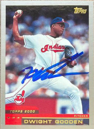 Dwight Gooden Signed 2000 Topps Baseball Card - Cleveland Indians - PastPros
