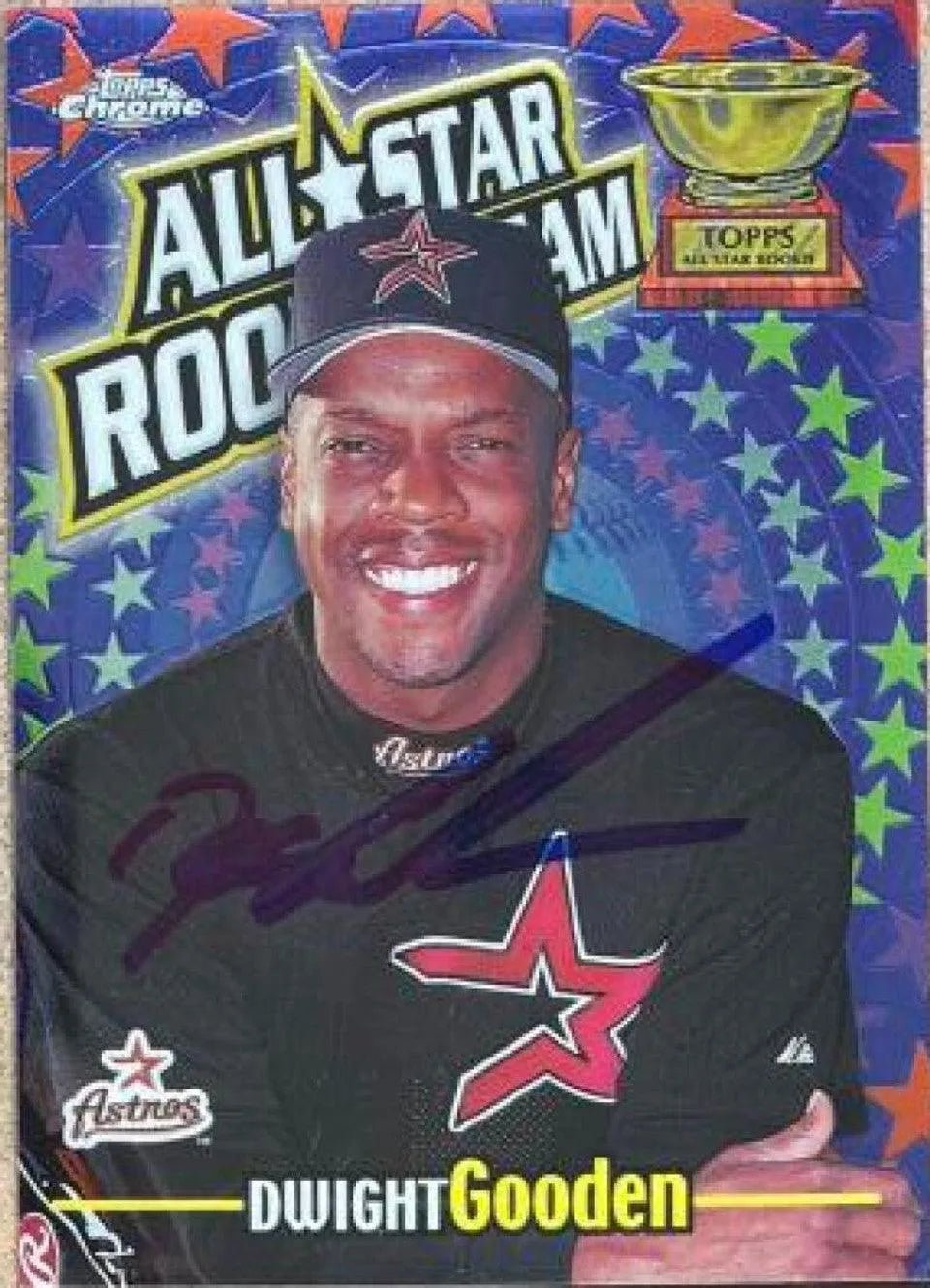 Dwight Gooden Signed 2000 Topps Chrome All-Star Rookie Team Baseball Card - Houston Astros #RT9
