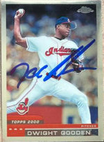 Dwight Gooden Signed 2000 Topps Chrome Baseball Card - Cleveland Indians