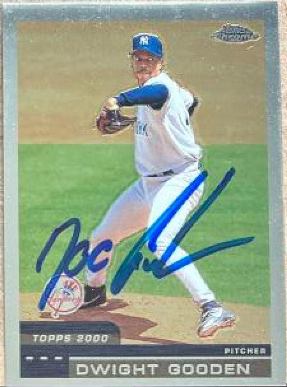 Dwight Gooden Signed 2000 Topps Chrome Traded & Rookies Baseball Card - New York Yankees - PastPros