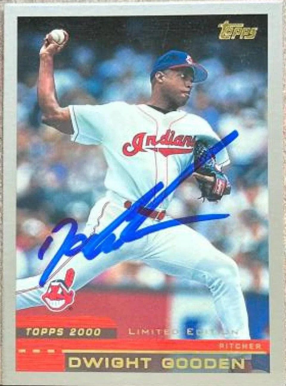 Dwight Gooden Signed 2000 Topps Limited Baseball Card - Cleveland Indians