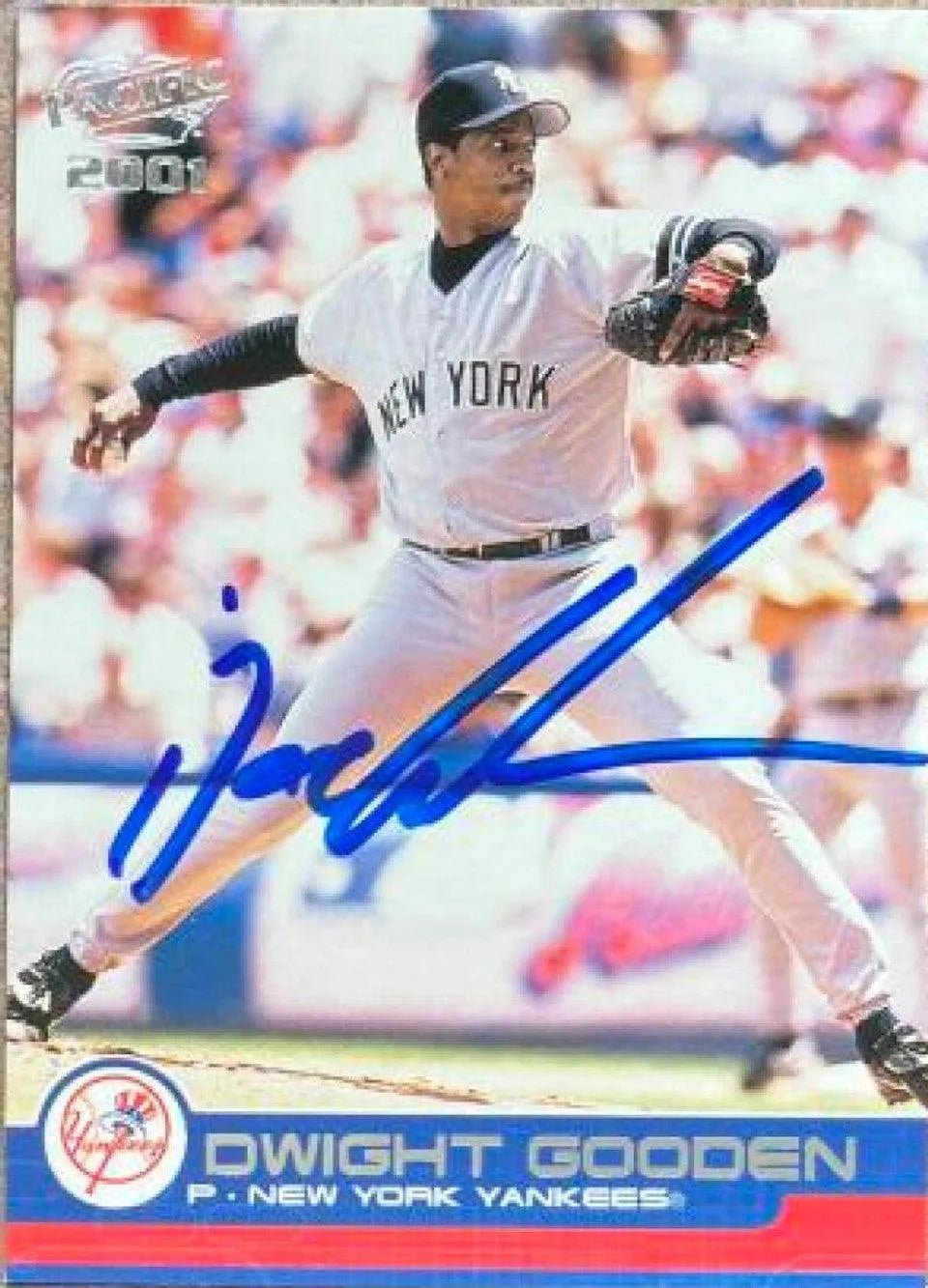 Dwight Gooden Signed 2001 Pacific Baseball Card - New York Yankees