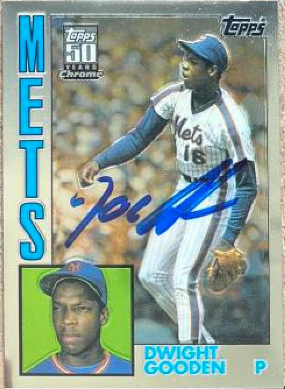 Dwight Gooden Signed 2001 Topps Chrome Traded & Rookies Baseball Card - New York Mets - PastPros