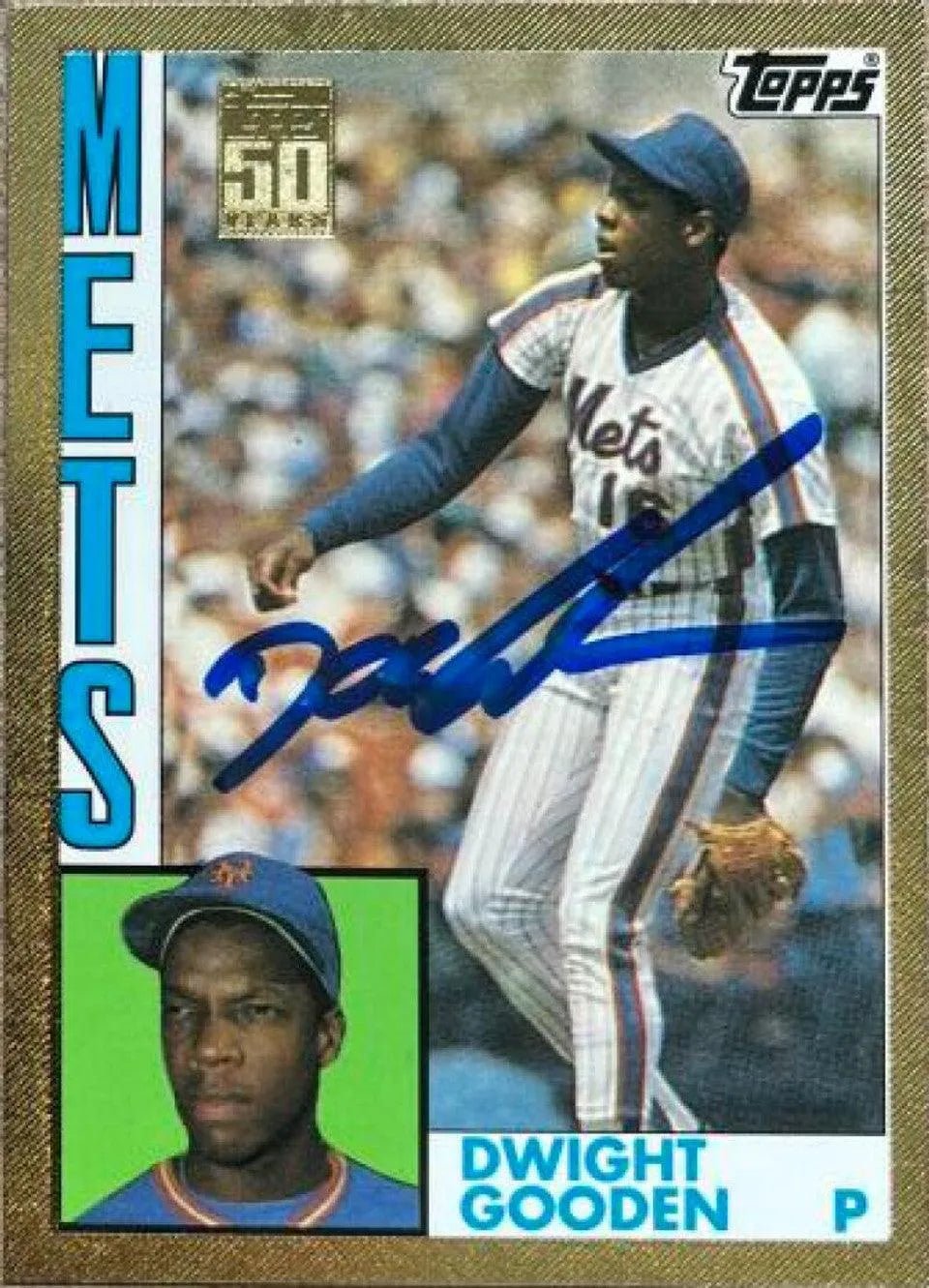 Dwight Gooden Signed 2001 Topps Gold Traded & Rookies Baseball Card - New York Mets