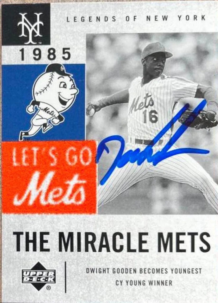 Dwight Gooden Signed 2001 Upper Deck Legends of New York Baseball Card - New York Mets #87