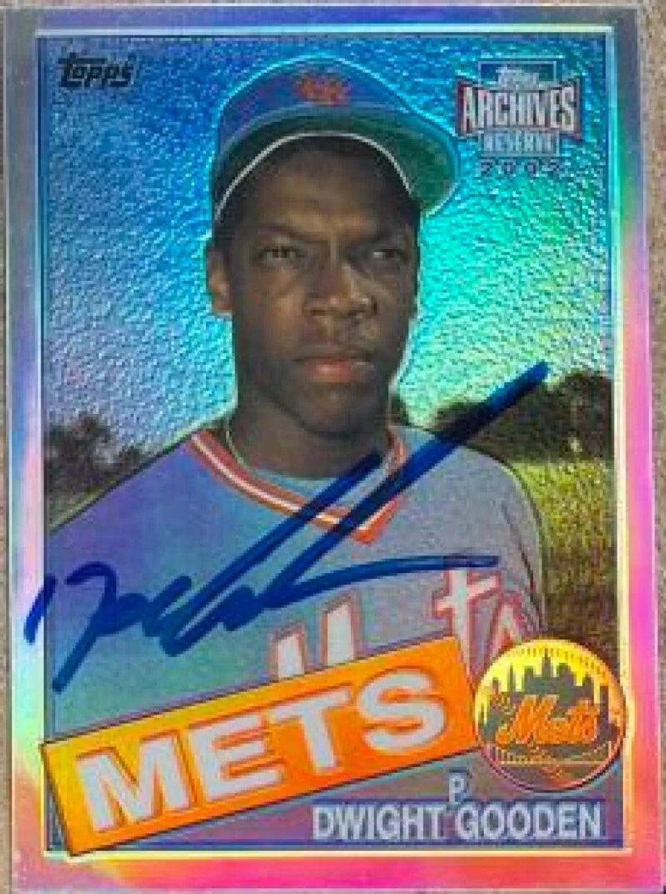 Dwight Gooden Signed 2002 Topps Archives Reserve Baseball Card - New York Mets