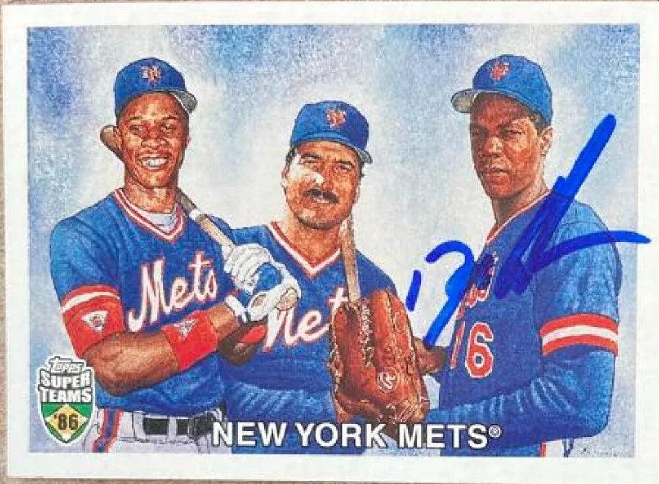 Dwight Gooden Signed 2002 Topps Super Teams Baseball Card - New York Mets #146