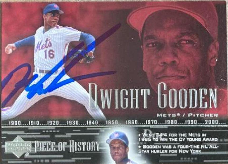 Dwight Gooden Signed 2002 Upper Deck A Piece of History Baseball Card - New York Mets #77 - PastPros