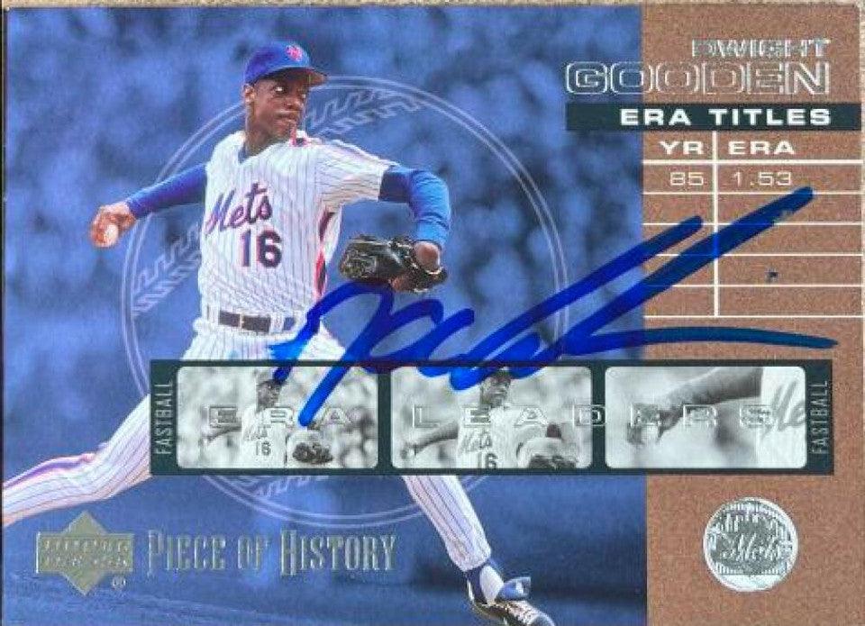 Dwight Gooden Signed 2002 Upper Deck A Piece of History Baseball Card - New York Mets #E7 - PastPros